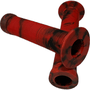 Manopla Absolute BMX1 Borracha Vermelho e Preto