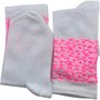 Meia Americam Branco e Rosa