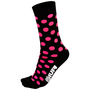 Meia Hupi Dots Preto e Rosa