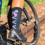 Meia Hupi New Locked Preto Azul e Rosa