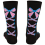 Meia Hupi New Locked Preto Azul e Rosa