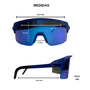 Óculos HB Edge M Solid Royal Blue e Blue Chromeㅤㅤㅤㅤㅤㅤㅤㅤ
