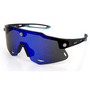 Óculos Hupi Magnetic Preto e Azul Lente Azul Espelhado